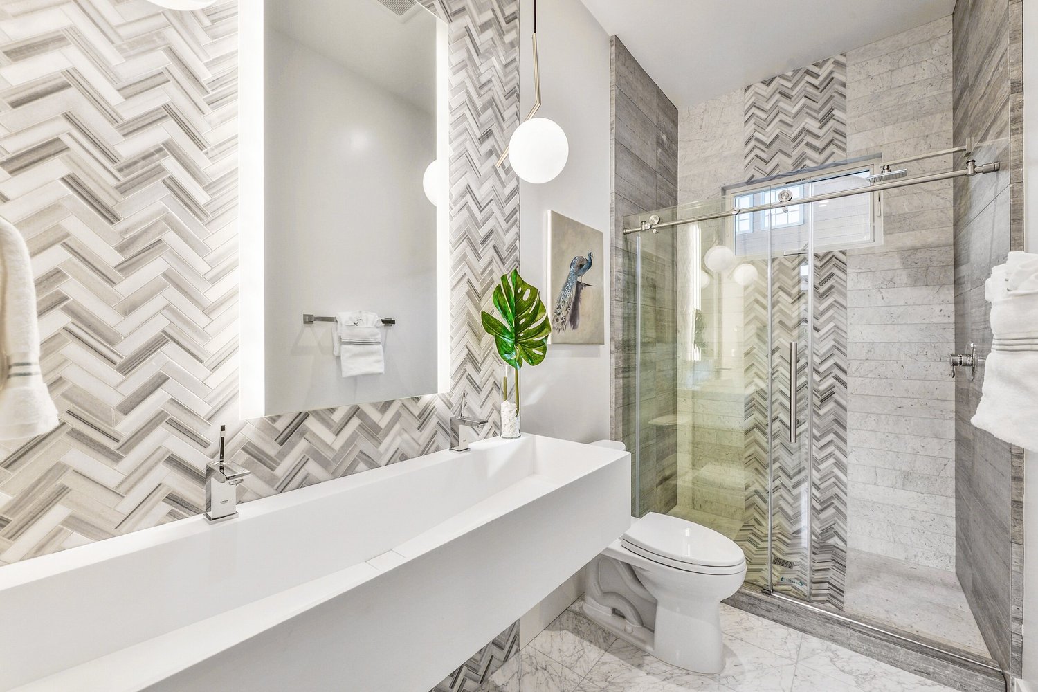 Primary bathroom with double vanity